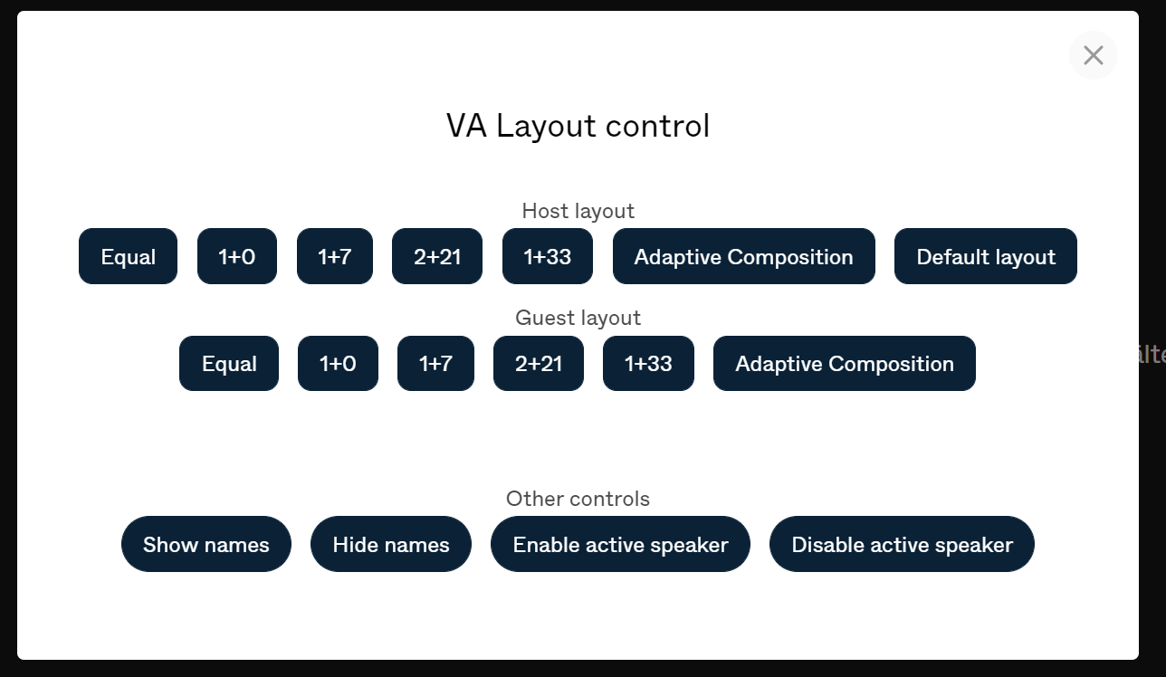 Example of the Change Layout plugin